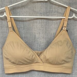 Vonfact Nursing Bra Nude Size XXL 4 Hook & Eye Closure Removable Pads New
